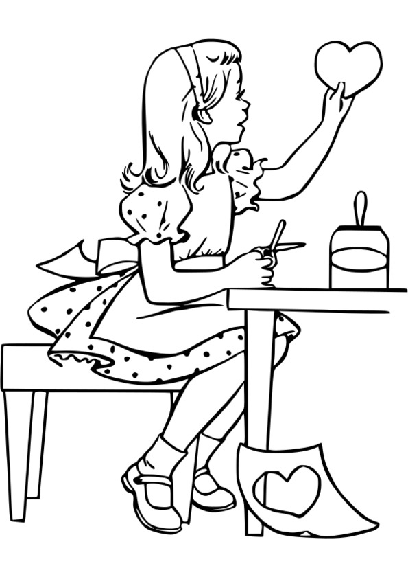 coloriage a colorier de fille gratuit