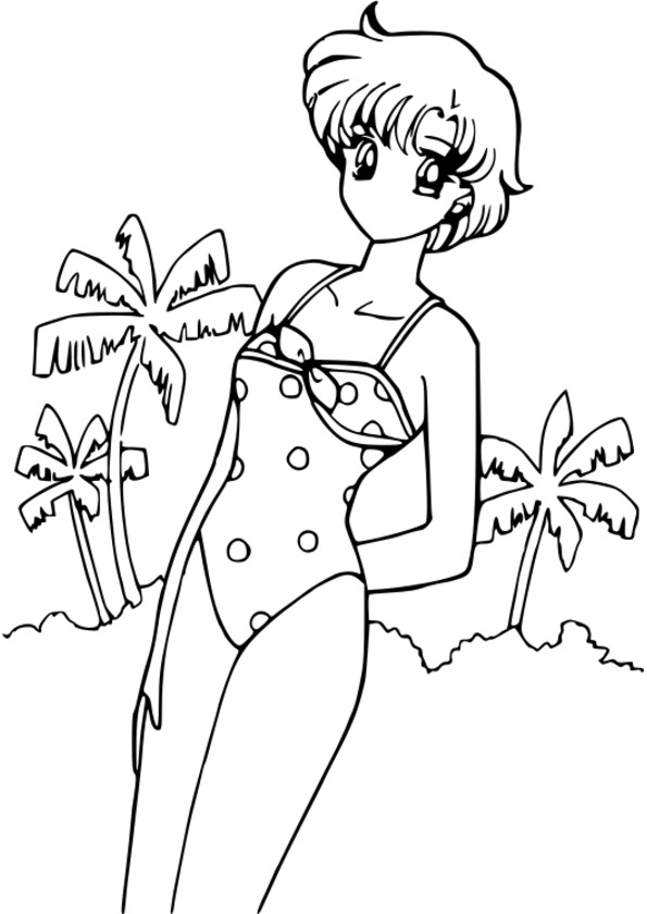 coloriage de fille a colorier