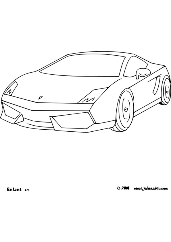 coloriage garcon voiture