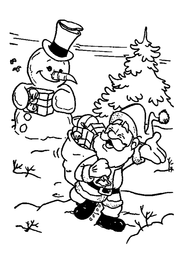 coloriage de la tournee du pere noel