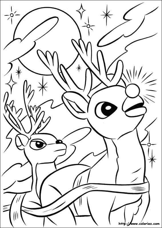 coloriage de la tournee du pere noel