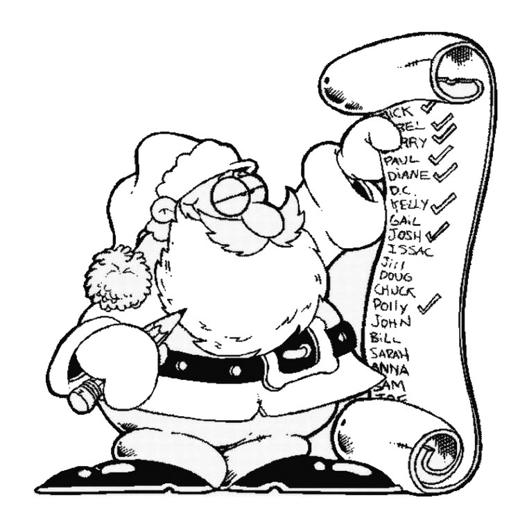 coloriage de pere noel gratuit