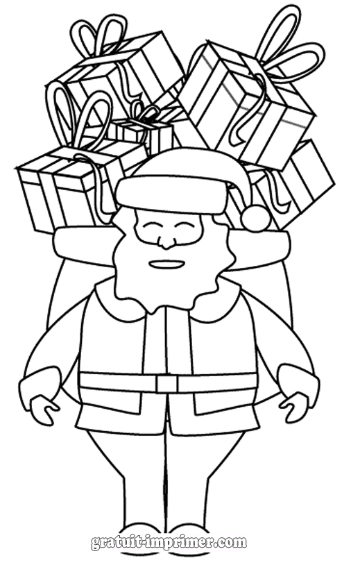 coloriage de pere noel gratuit