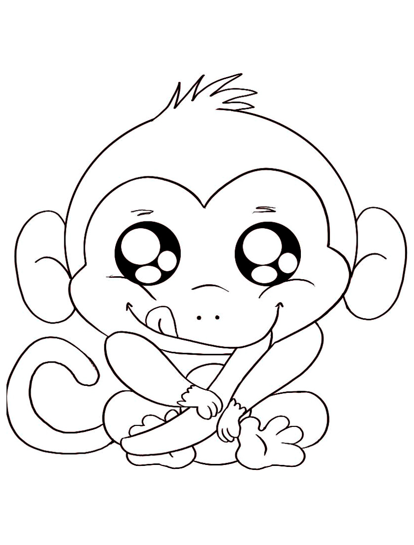 19 dessins de coloriage De Singe Gratuit imprimer Voir le dessin