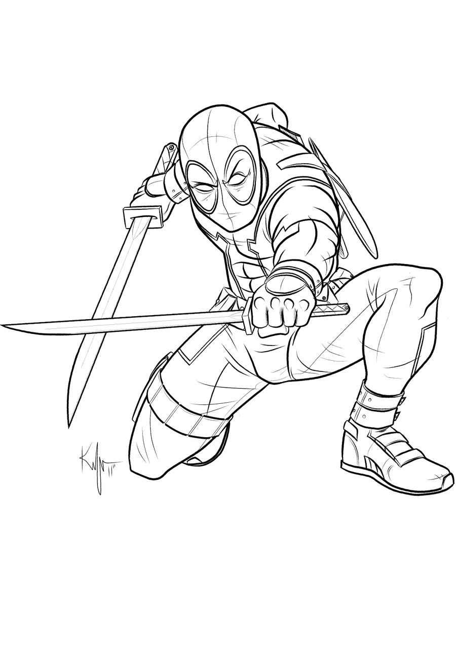 coloriage ƒ dessiner deadpool