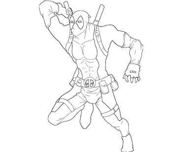 Download 76 dessins de coloriage Deadpool à imprimer