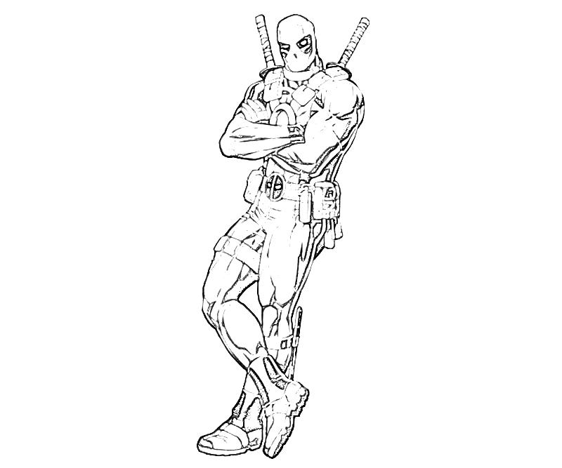 Download 75 dessins de coloriage Deadpool à imprimer