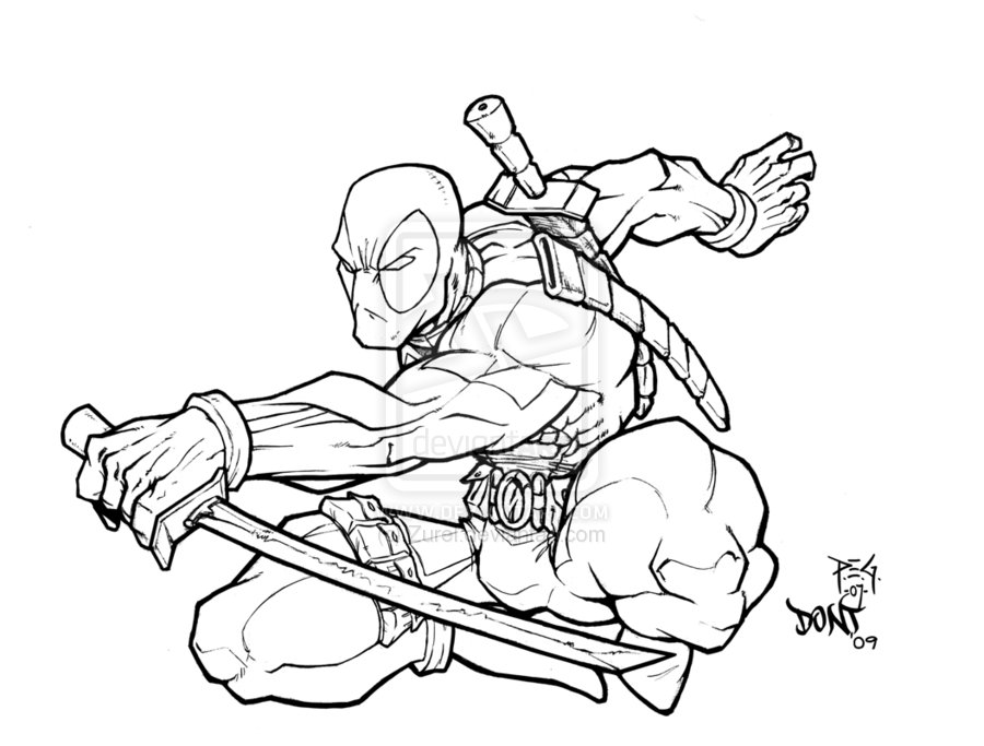 dessin marvel deadpool