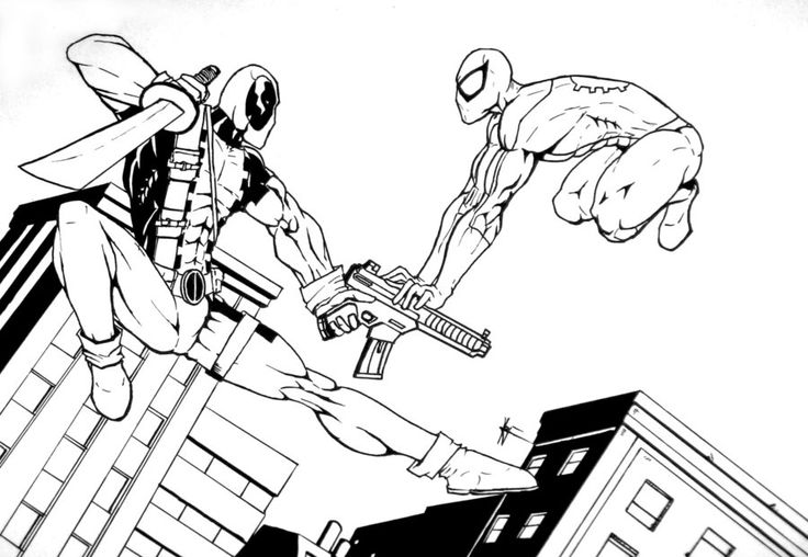 dessin gratuit deadpool