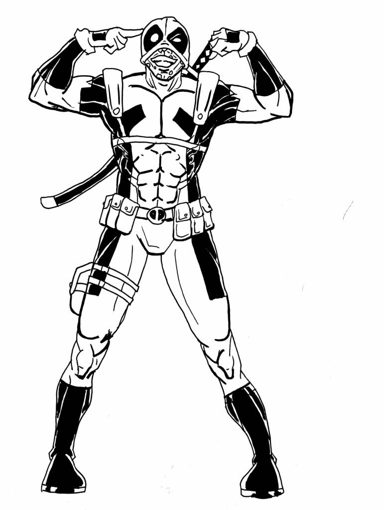 coloriage marvel deadpool