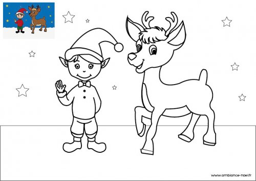 coloriage des lutins du pere noel