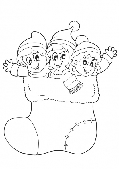 coloriage des lutins du pere noel