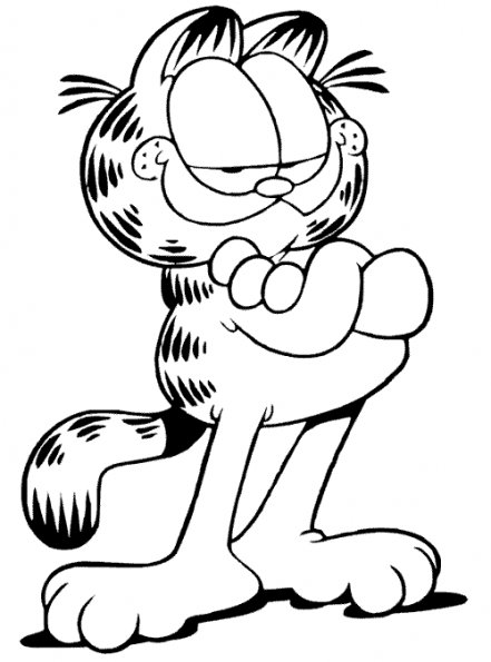 garfield face coloring pages - photo #32