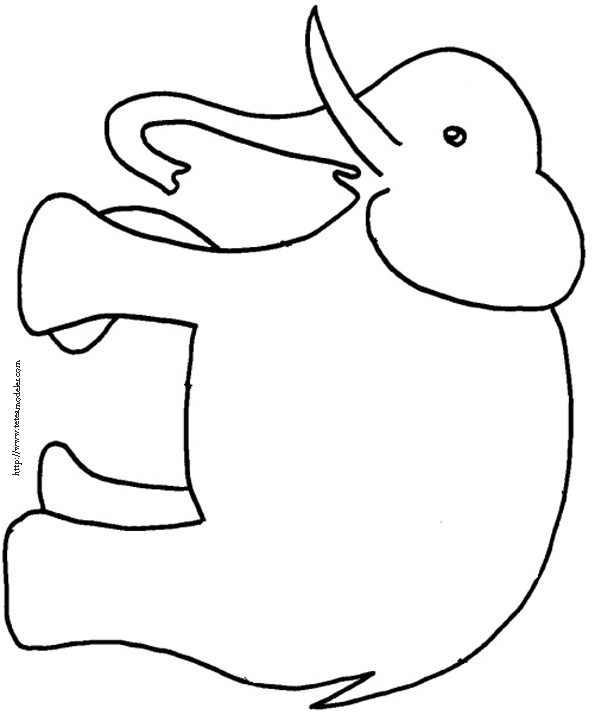 dessin coloriage elephant