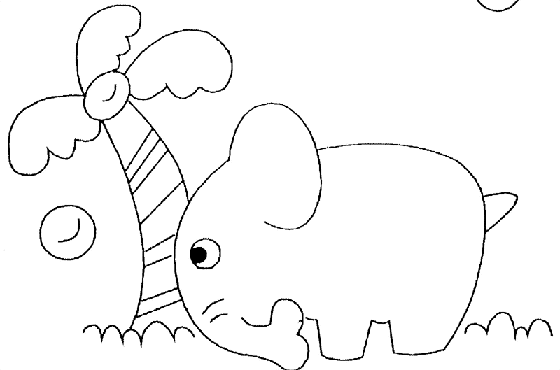 dessin coloriage elephant