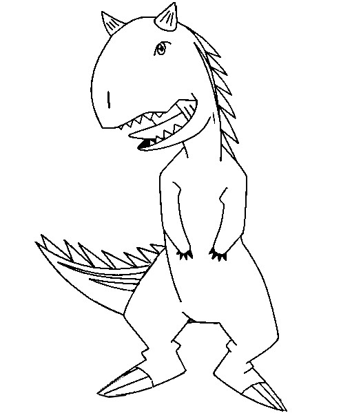 dessin dinosaure king ligne