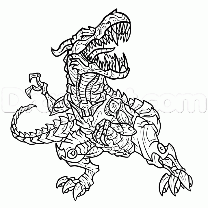 coloriage à dessiner dinosaur king gratuit