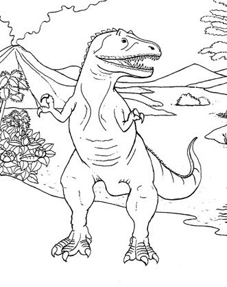 dessin à colorier dinosaure robot à imprimer