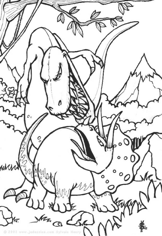 coloriage à dessiner dinosaure des mers