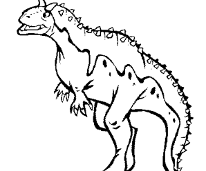 dessin à colorier dinosaure méchant