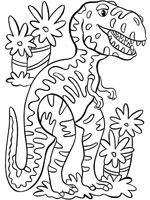 coloriage à dessiner imprimer dinosaure tyrex