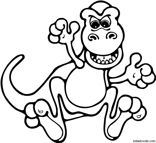 dessin à colorier denver le dinosaure