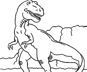 coloriage à dessiner de dinosaure