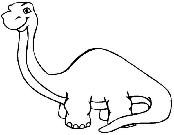 dessin à colorier dinosaure à imprimer