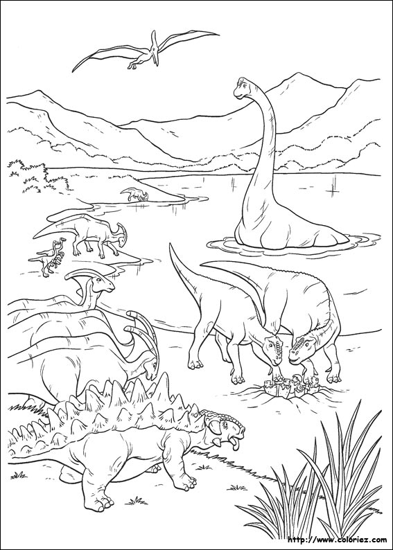 dessin dinosaure jurassic park gratuit