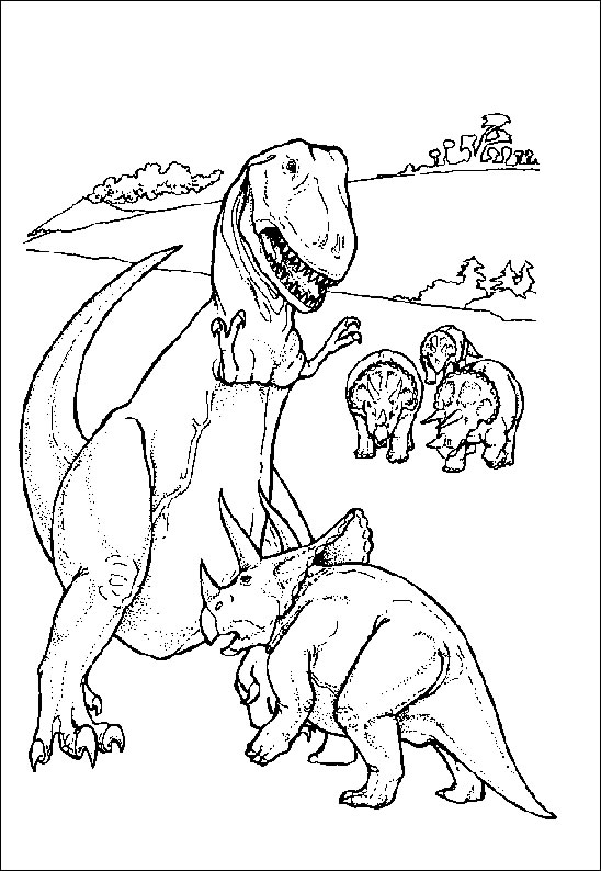 coloriage à dessiner a imprimer dinosaure carnivore