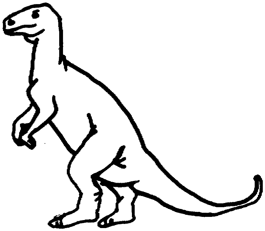 dessin à colorier dinosaure facile