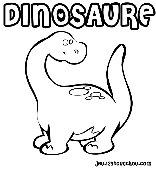 coloriage à dessiner de dinosaure gratuit