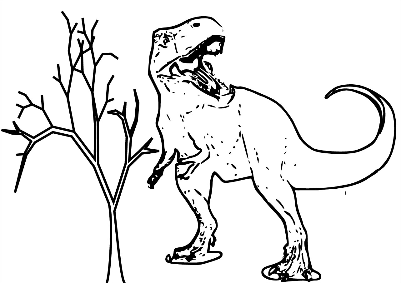 coloriage à dessiner à imprimer dinosaure gratuit