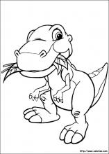 coloriage dinosaure qui fait peur