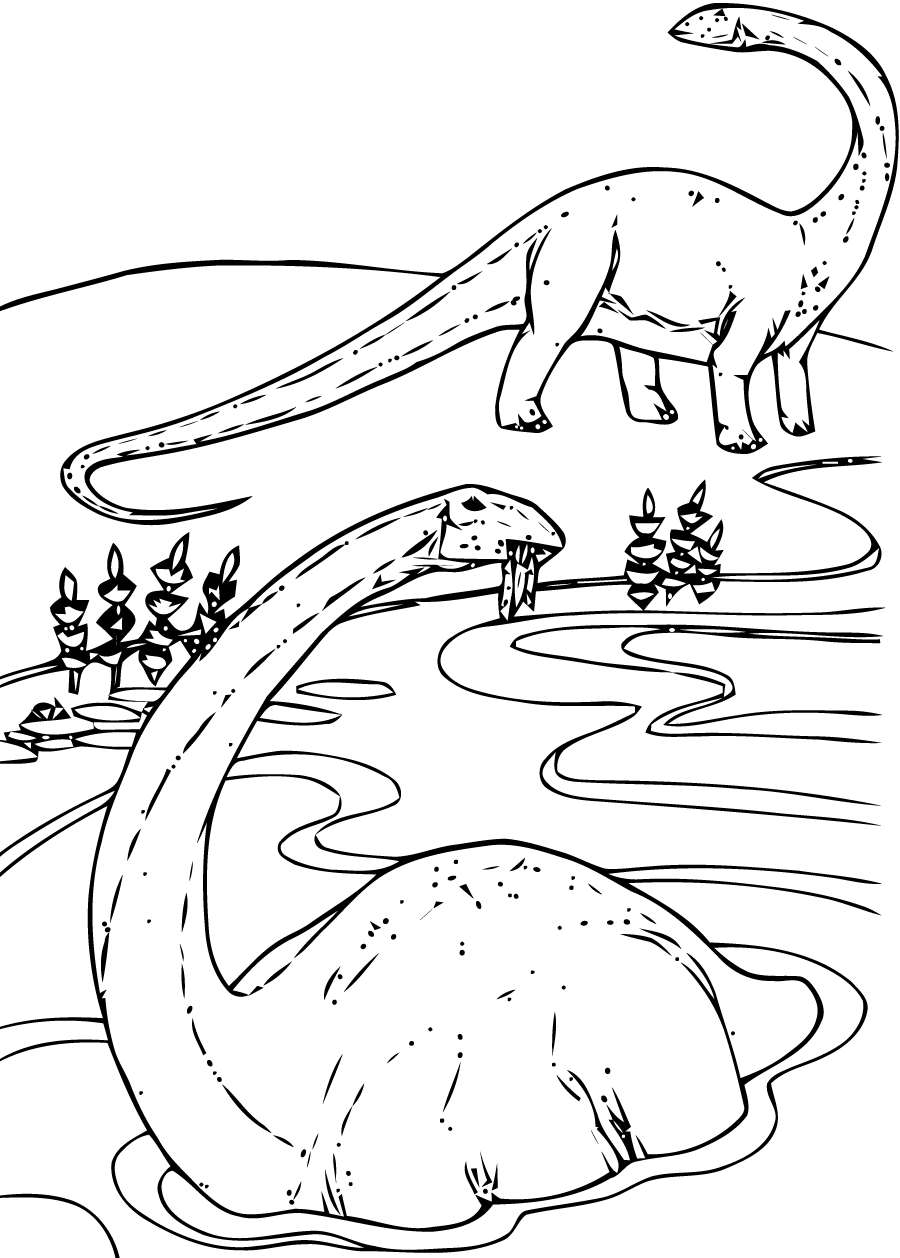 coloriage à dessiner dinosaure feroce