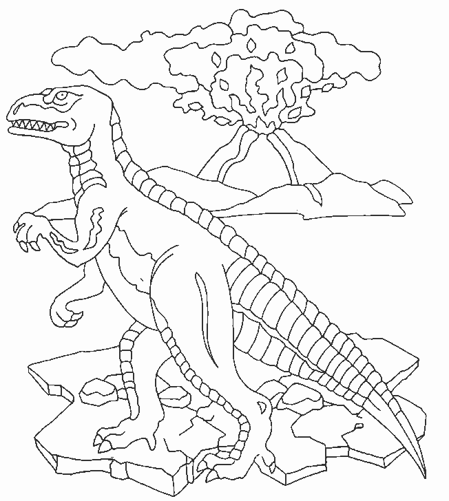 coloriage à dessiner dinosaure à imprimer