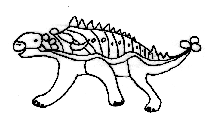 coloriage à dessiner de dinosaure tyrex