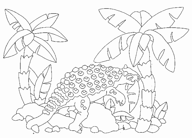coloriage à dessiner dinosaure maternelle
