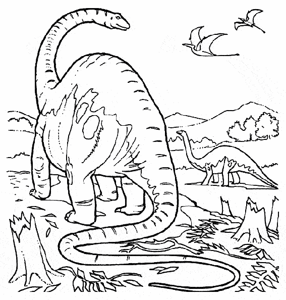 coloriage dinosaure facile