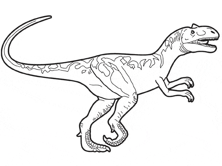 coloriage à dessiner en ligne dinosaure effrayant