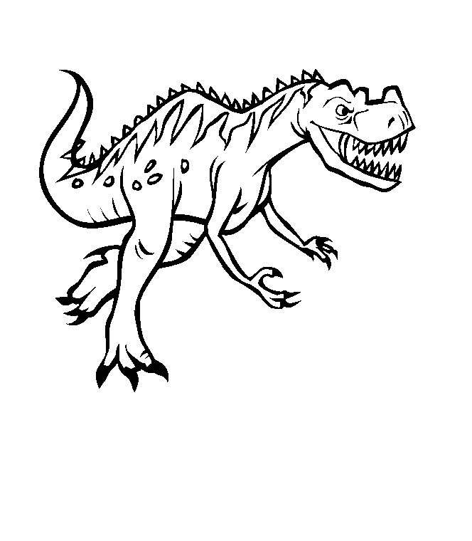 dessin � colorier squelette dinosaure