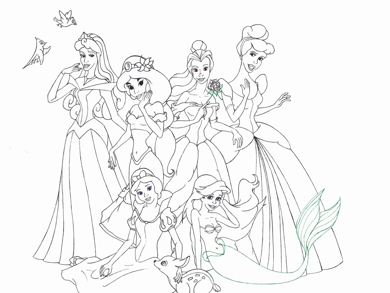 coloriage disney princess