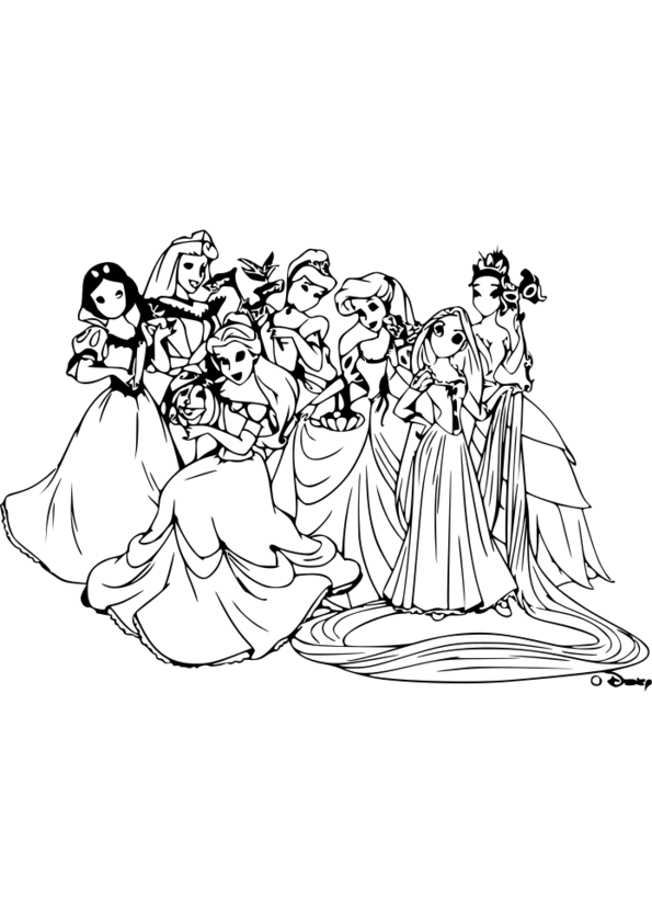 coloriage a imprimer disney princesse gratuit