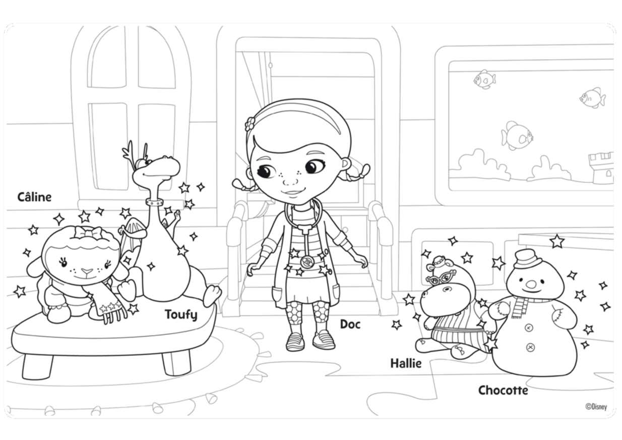 2 dessins de coloriage Docteur La Peluche à Imprimer coloriage docteur la peluche a imprimer gratuit