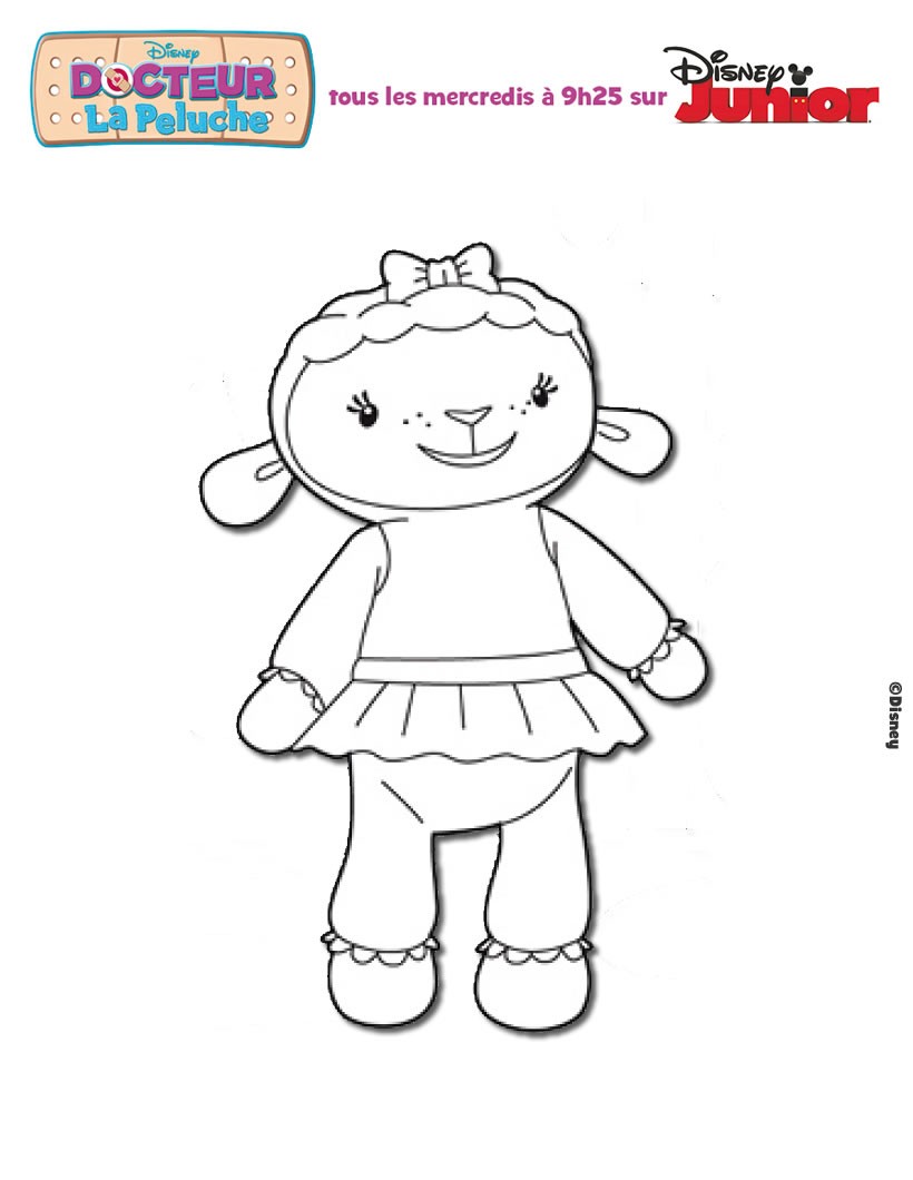 dessin colorier docteur la peluche