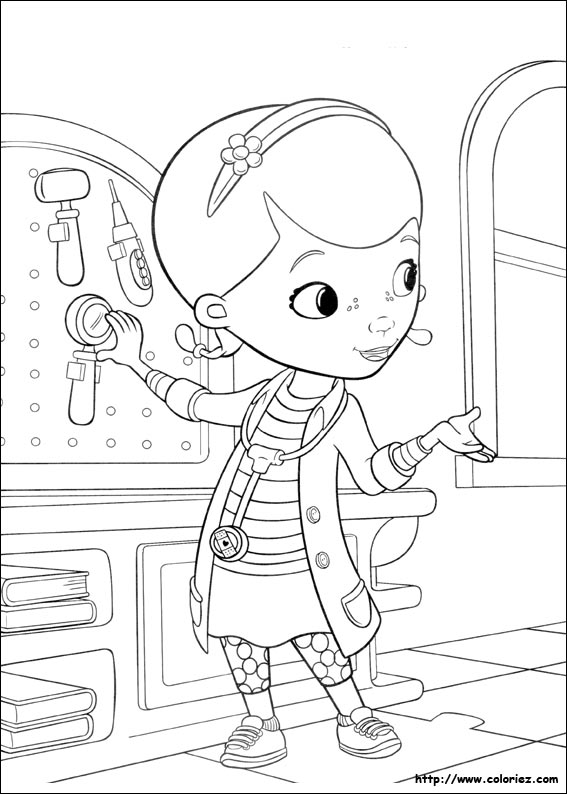 coloriage  dessiner de docteur la peluche a imprimer