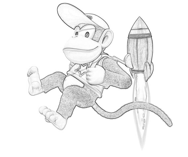 coloriage donkey kong et diddy kong