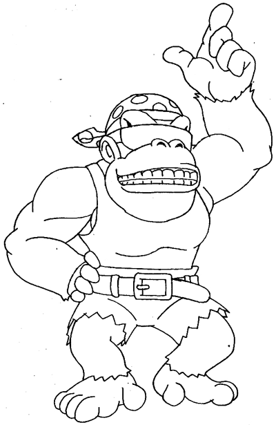 coloriage de donkey kong