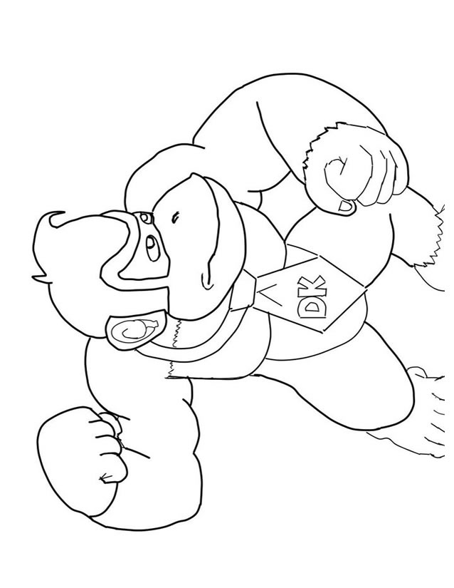 coloriage donkey kong imprimer