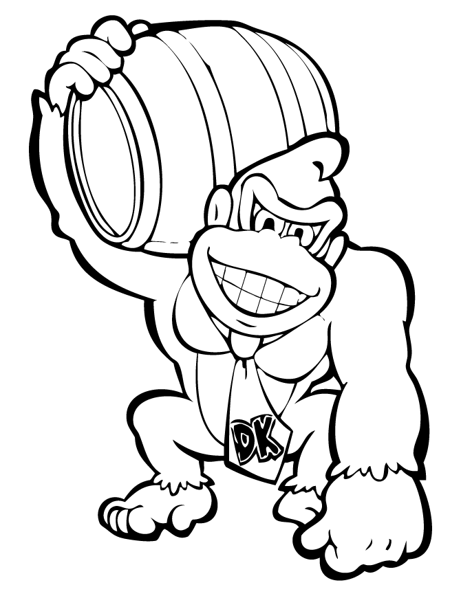 coloriage donkey kong en ligne